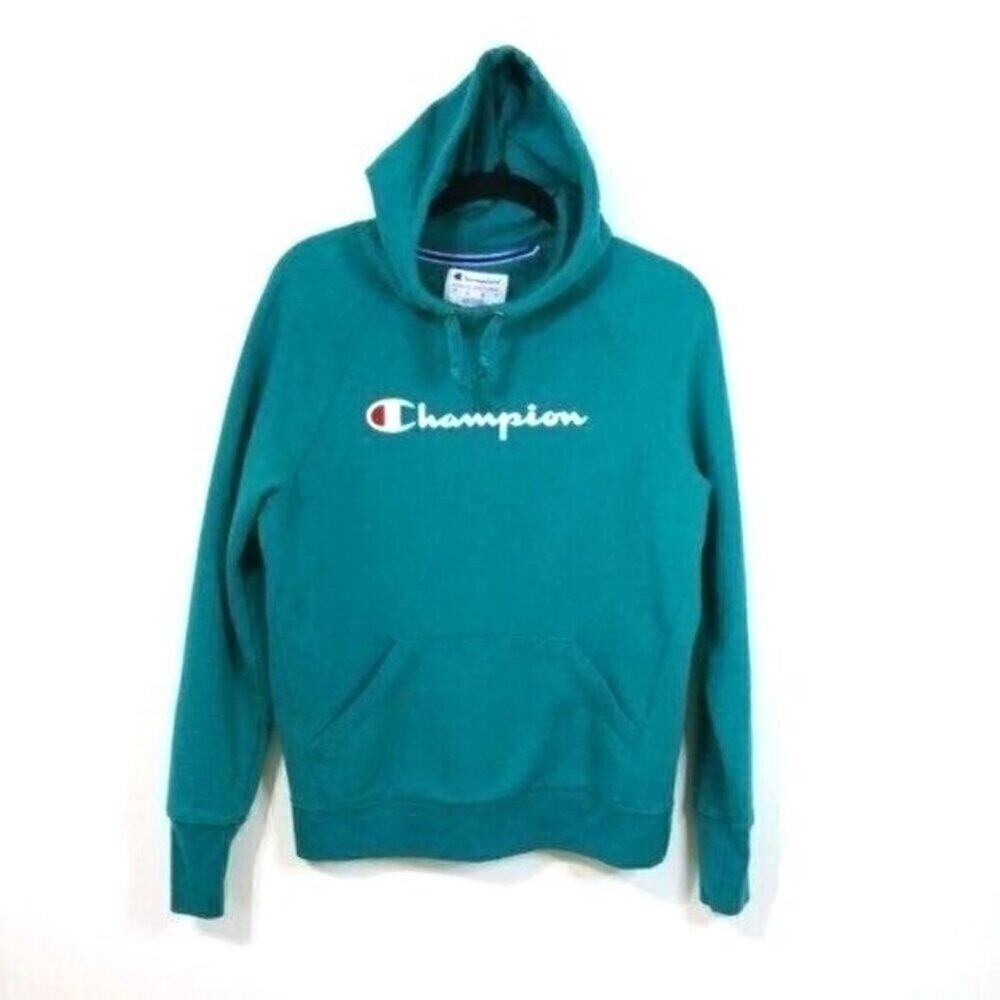 Women's Green Champion Logo Hoodie Size Small